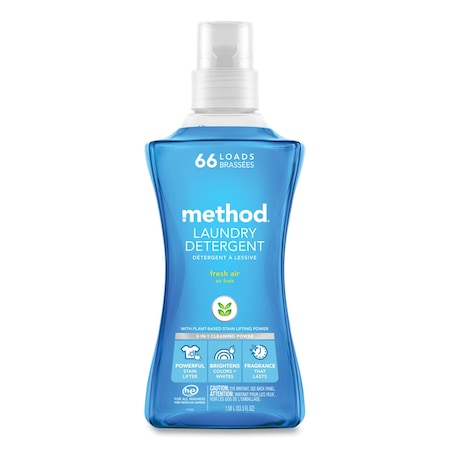 Method Laundry Detergent, Fresh Air Scent, 53.5 oz Bottle, 4PK 318025